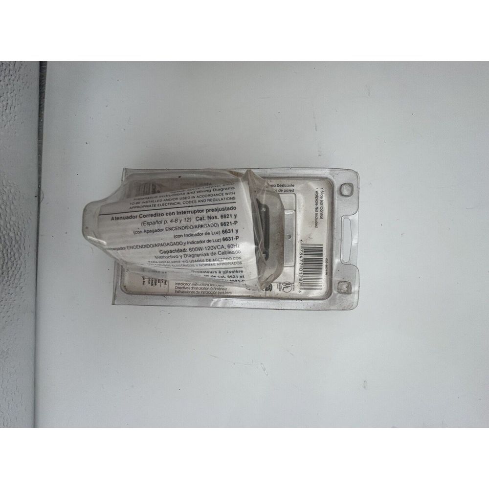 Leviton Sureslide 600W Incandescent Dimmer‎ Switch Single Pole WHITE 616 6621PW